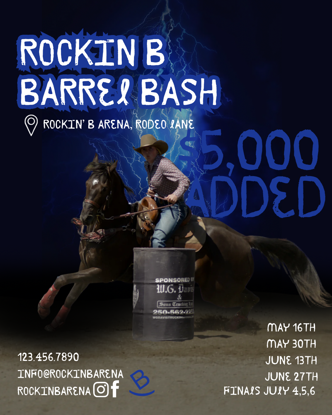 Barrel Racing Event Poster Template 2