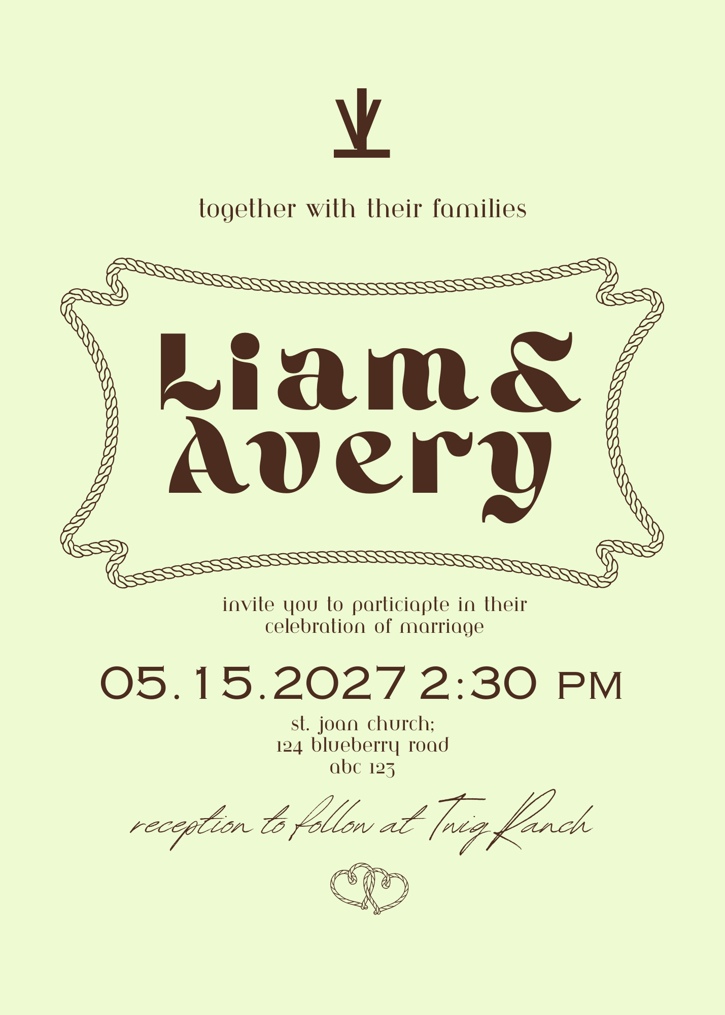 Western wedding invite 1