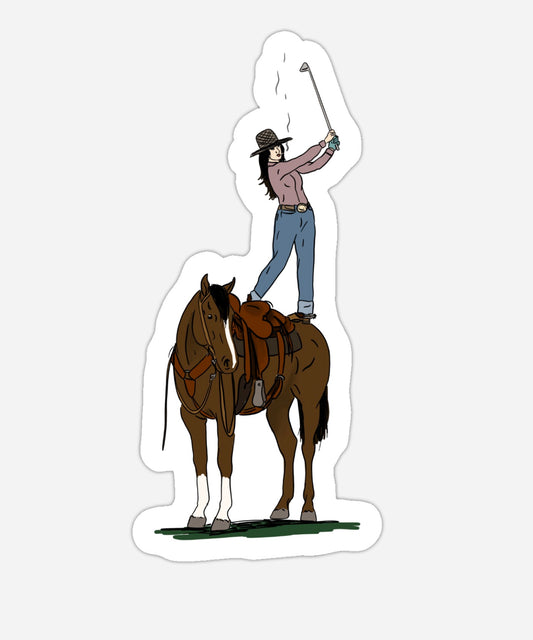 Cowgirl Caddy Sticker