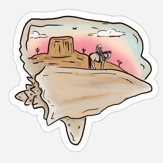 Conch Cowgirl Sticker
